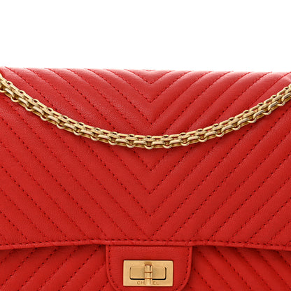Chanel Sheepskin Chevron Quilted 2.55 Reissue 226 Flap Red 8 of 14
