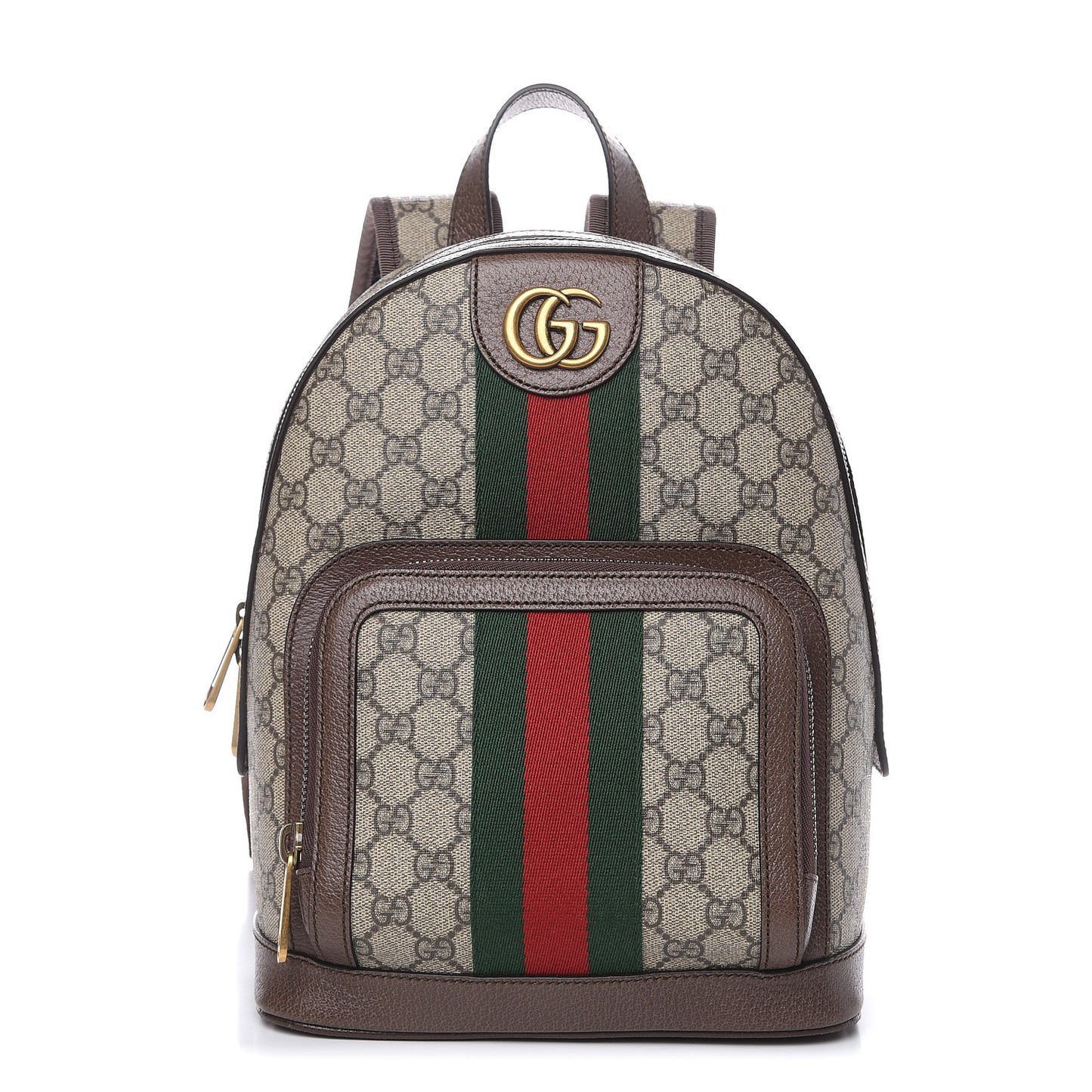 GG Supreme Monogram Calfskin Web Small Ophidia Day Backpack Beige Ebony New Acero