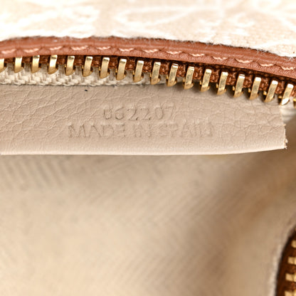 Loewe Jacquard Anagram Calfskin Small Cubi Bag Ecru Tan 7 of 11