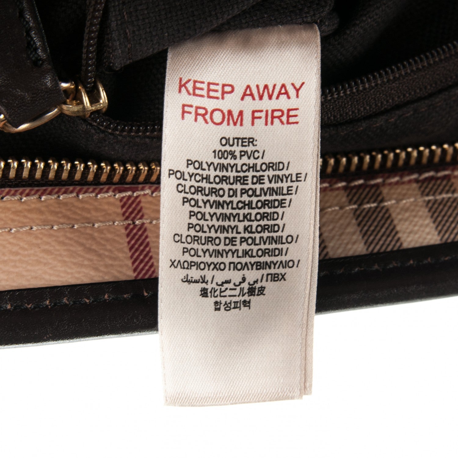 Burberry Haymarket Check Medium Regent Tote Chocolate 7 of 8