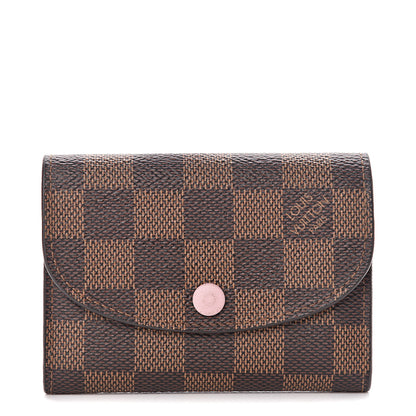 Louis Vuitton Damier Ebene Rosalie Coin Purse Rose Ballerine 1 of 8