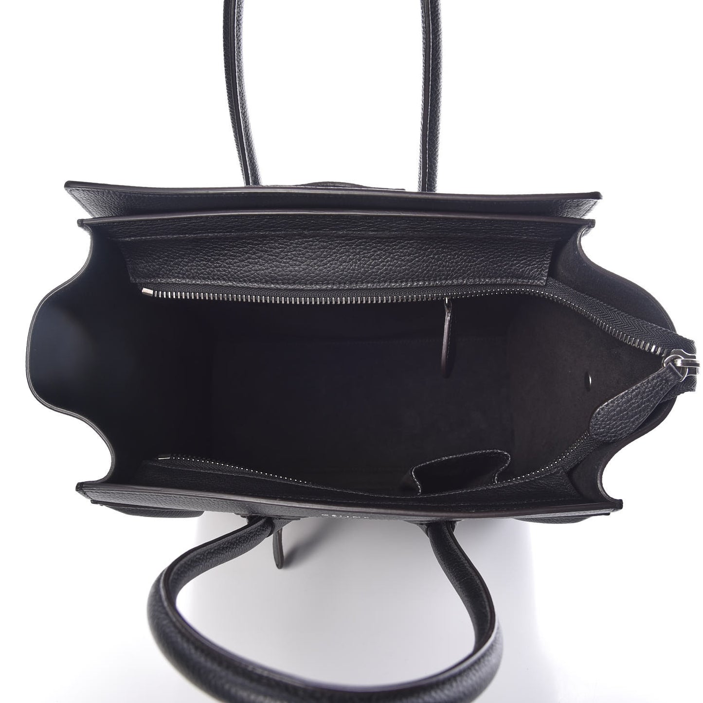 Drummed Calfskin Micro Luggage Black