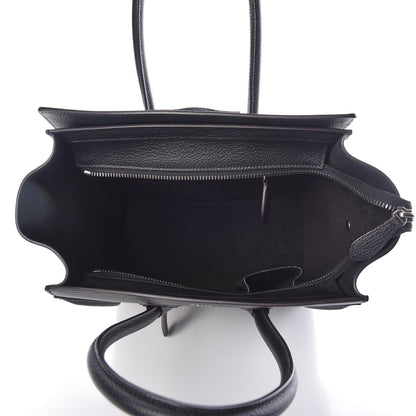 Celine Drummed Calfskin Micro Luggage Black 7 of 8