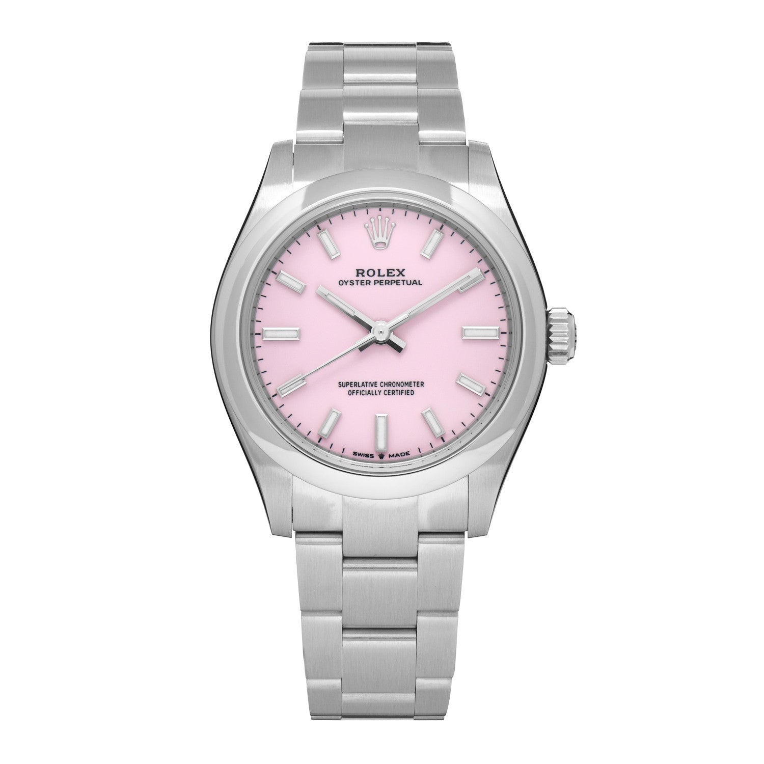 Rolex Stainless Steel 31mm Oyster Perpetual Watch Candy Pink 277200 1 of 5