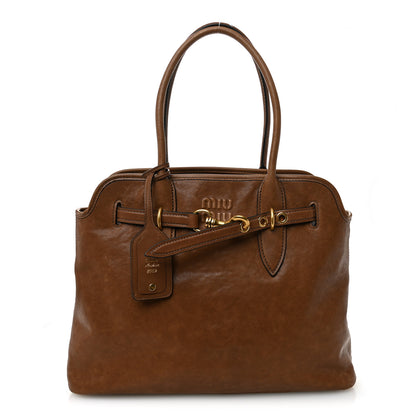 Miu Miu Nappa Medium Aventure Bag Rovere 1 of 9