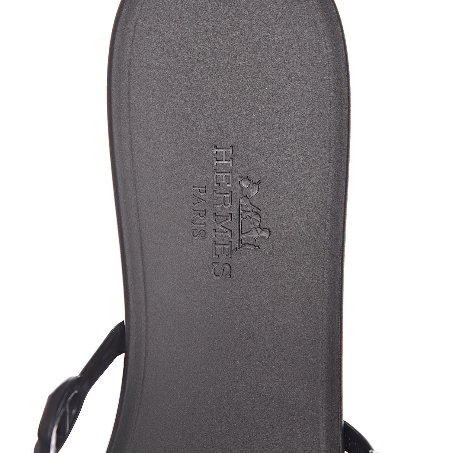 Hermes Rubber Chaine d'Ancre Rivage Sandals 37 Black 7 of 8