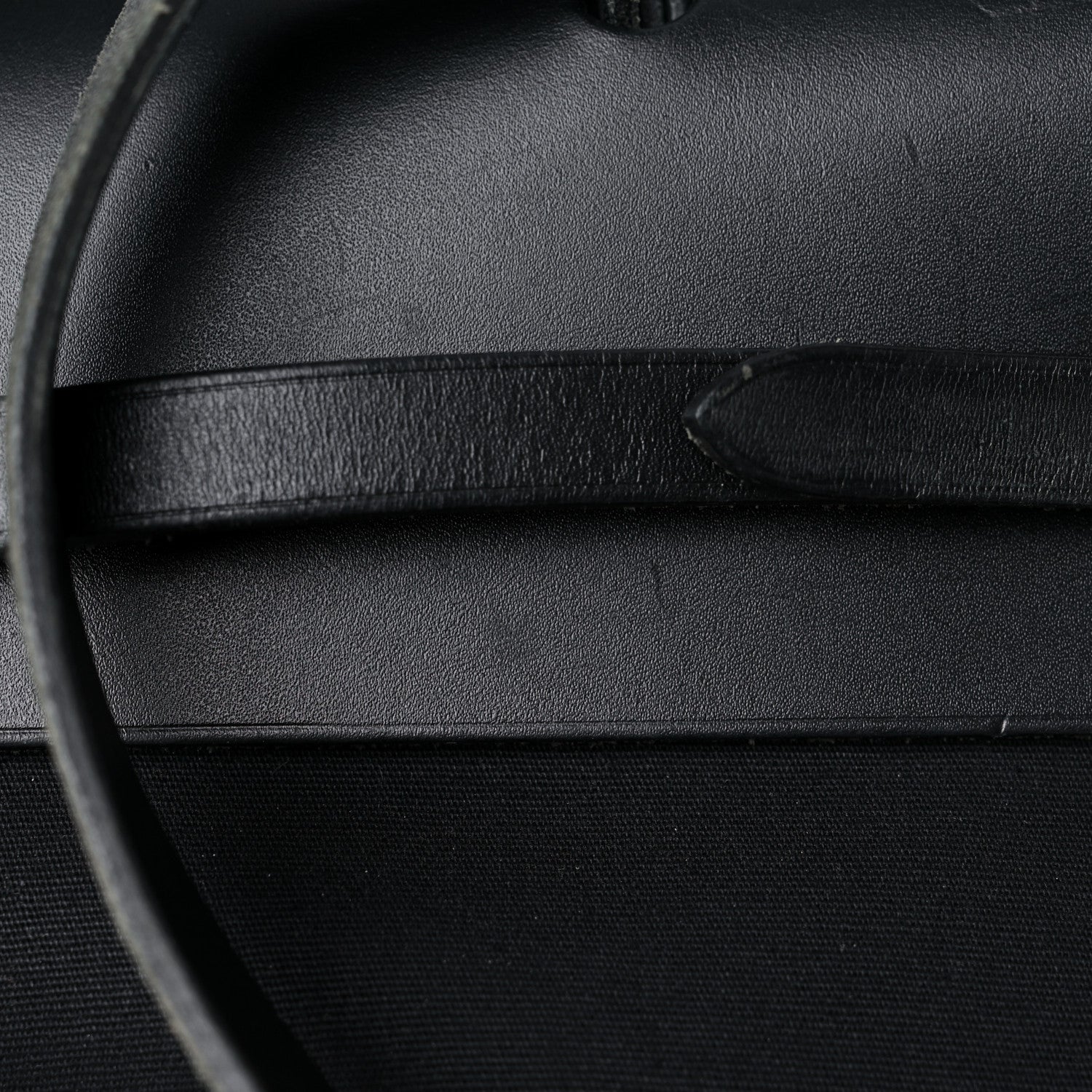 Hermes Toile Vache Calfskin Herbag 39 MM Black 17 of 25