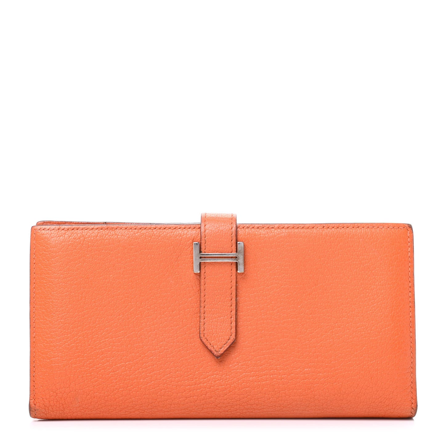 Chevre Mysore Bearn Gusset Wallet Orange
