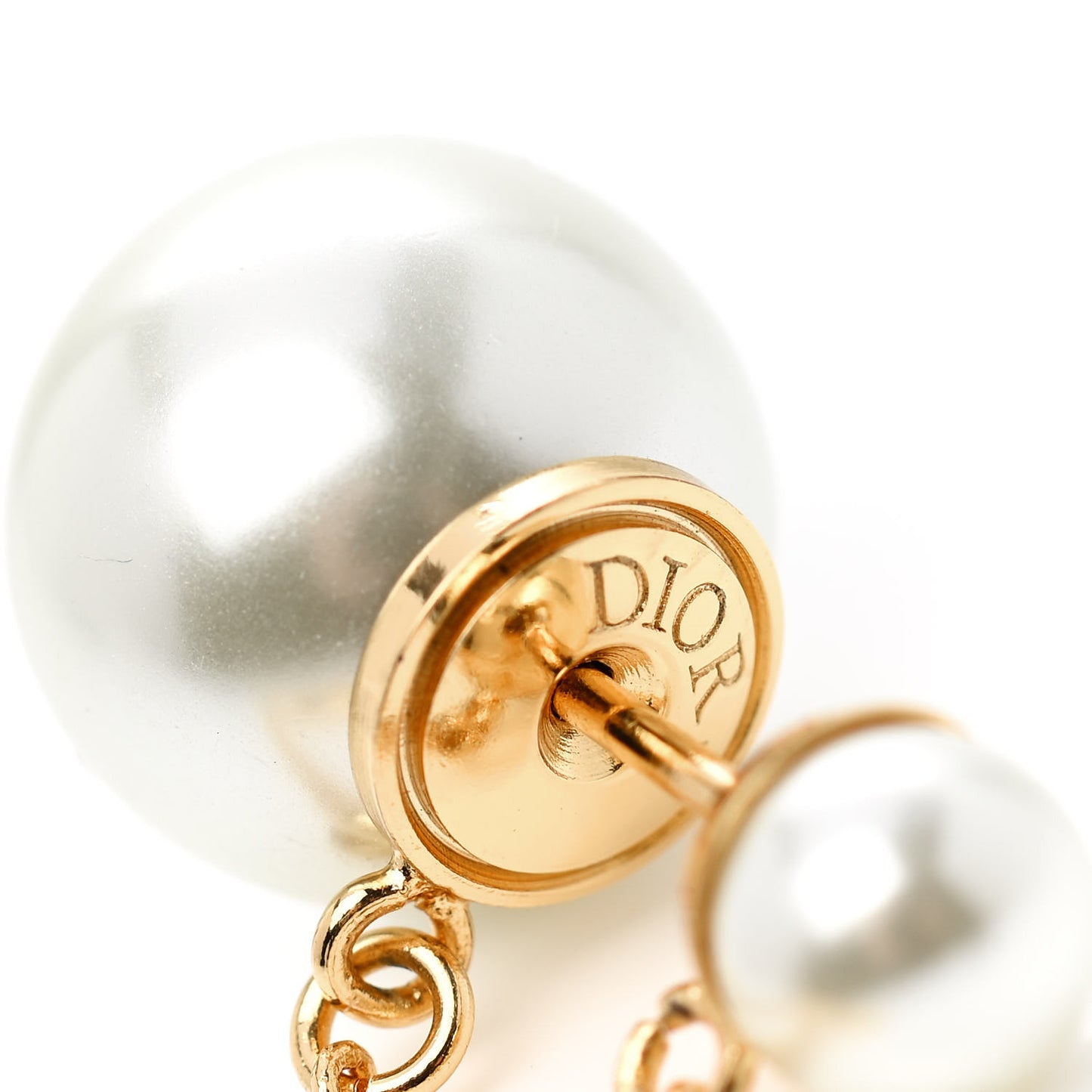 Pearl Tribales Earrings Gold White