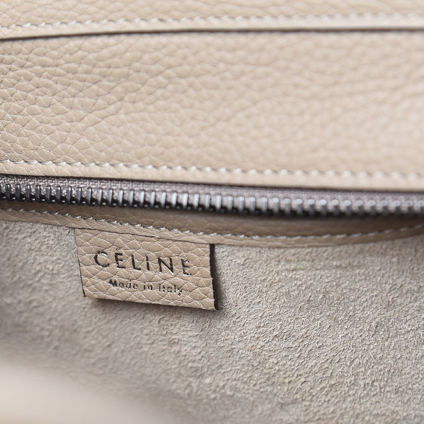 Drummed Calfskin Nano Luggage Dune
