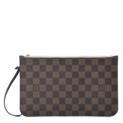 Louis Vuitton Damier Ebene Neverfull MM GM Pochette Rose Ballerine 1 of 9