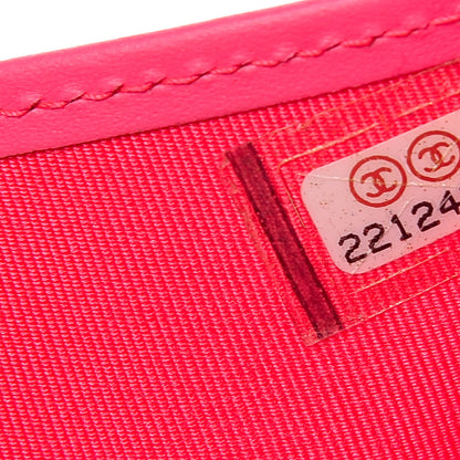 Chanel Patent Quilted Compact Boy Wallet Pink 8 of 9