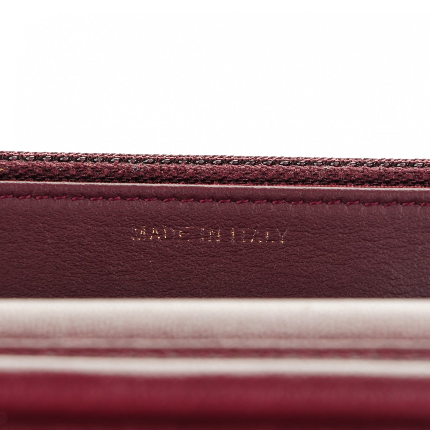 Caviar Quilted Boy Wallet On Chain WOC Burgundy