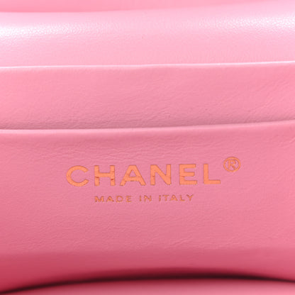 Chanel Shearling Lambskin Quilted Small CC Vanity Case Pink 6 of 10