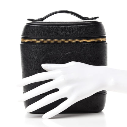 Chanel Caviar Cosmetic Vanity Bag Black 2 of 8