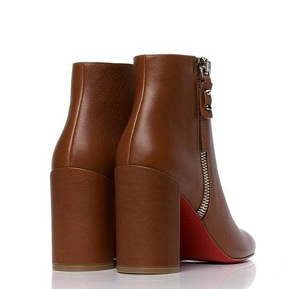 Christian Louboutin Calfskin Ziptotal 85 Booties 39 Cuoio 3 of 5