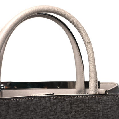 Fendi Vitello Elite Monster Eyes Studded Petite 2Jours Tote Carbone White Multicolor 11 of 12