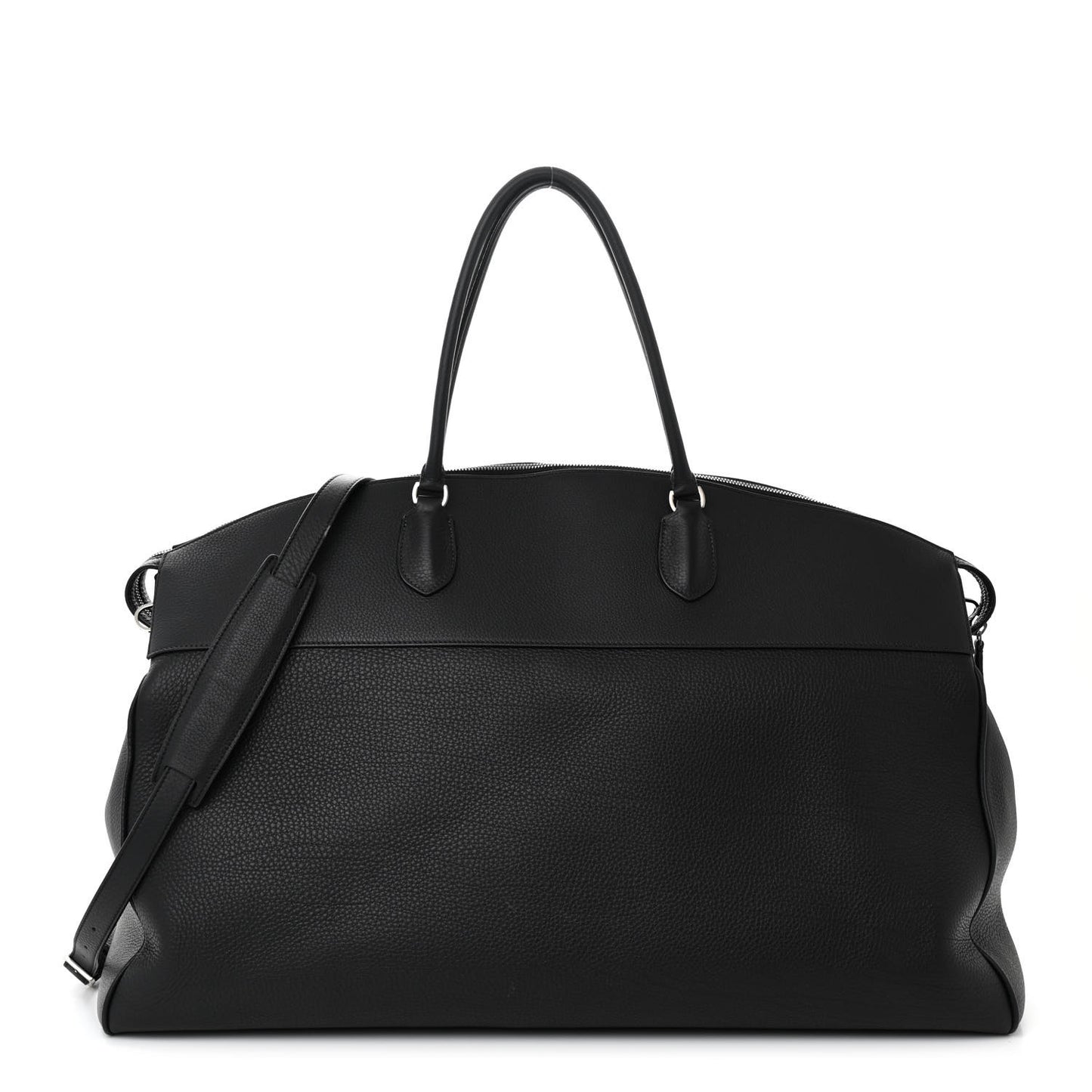 Grained Calfskin George XL Duffle Bag Black