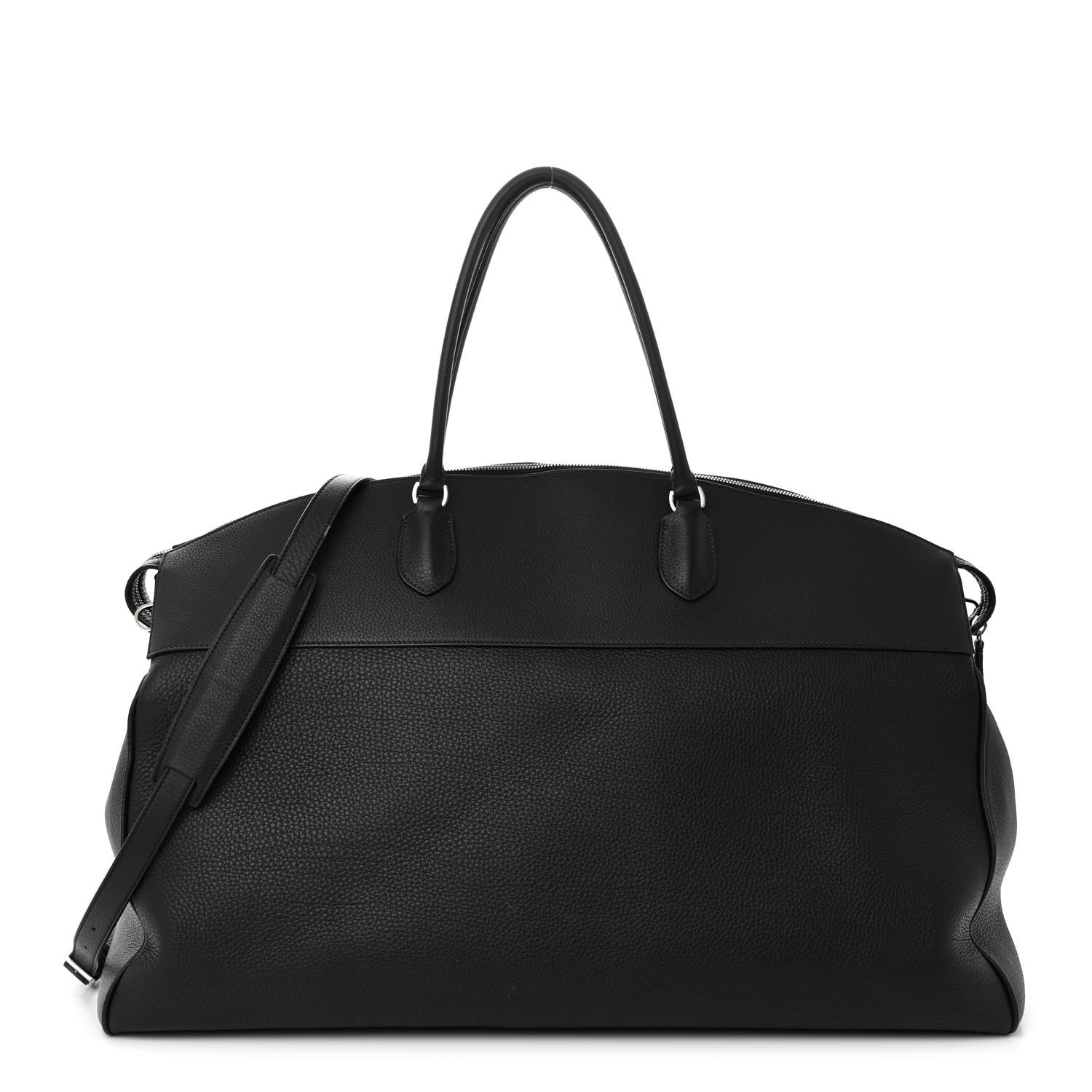 The Row Grained Calfskin George XL Duffle Bag Black 1 of 10