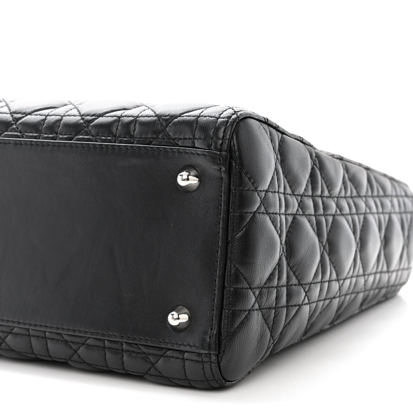 Lambskin Cannage Large Lady Dior Black