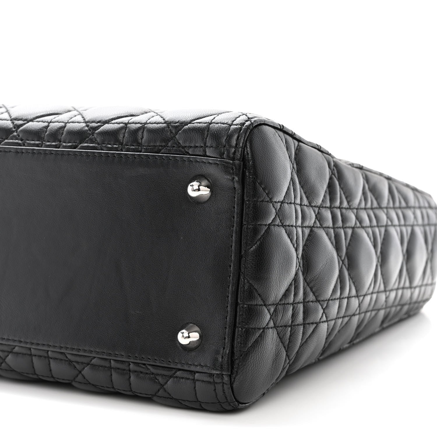 Christian Dior Lambskin Cannage Large Lady Dior Black 10 of 13