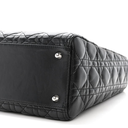 Christian Dior Lambskin Cannage Large Lady Dior Black 10 of 13