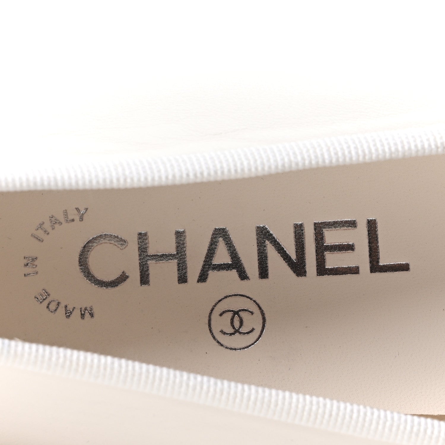 Chanel Lambskin Cap Toe CC Ballerina Flats 40.5 White Black 8 of 10