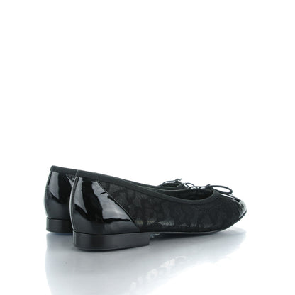 Chanel Lace Patent Calfskin Cap Toe CC Ballerina Flats 39.5 Black 4 of 8