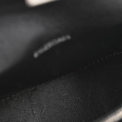 Balenciaga Metallic Calfskin Crocodile Embossed Hourglass Chain Cardholder Silver 5 of 10