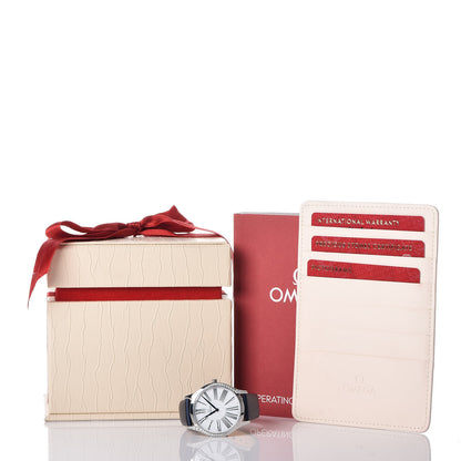 Omega Stainless Steel Satin Diamond Bezel 36mm De Ville Tresor Quartz Watch White 428.17.36.60.04.001 10 of 10