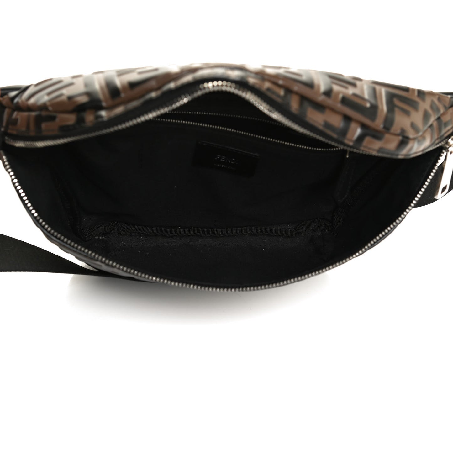 Vitello Century Bi-Color FF 1974 Embossed Belt Bag Maya Black