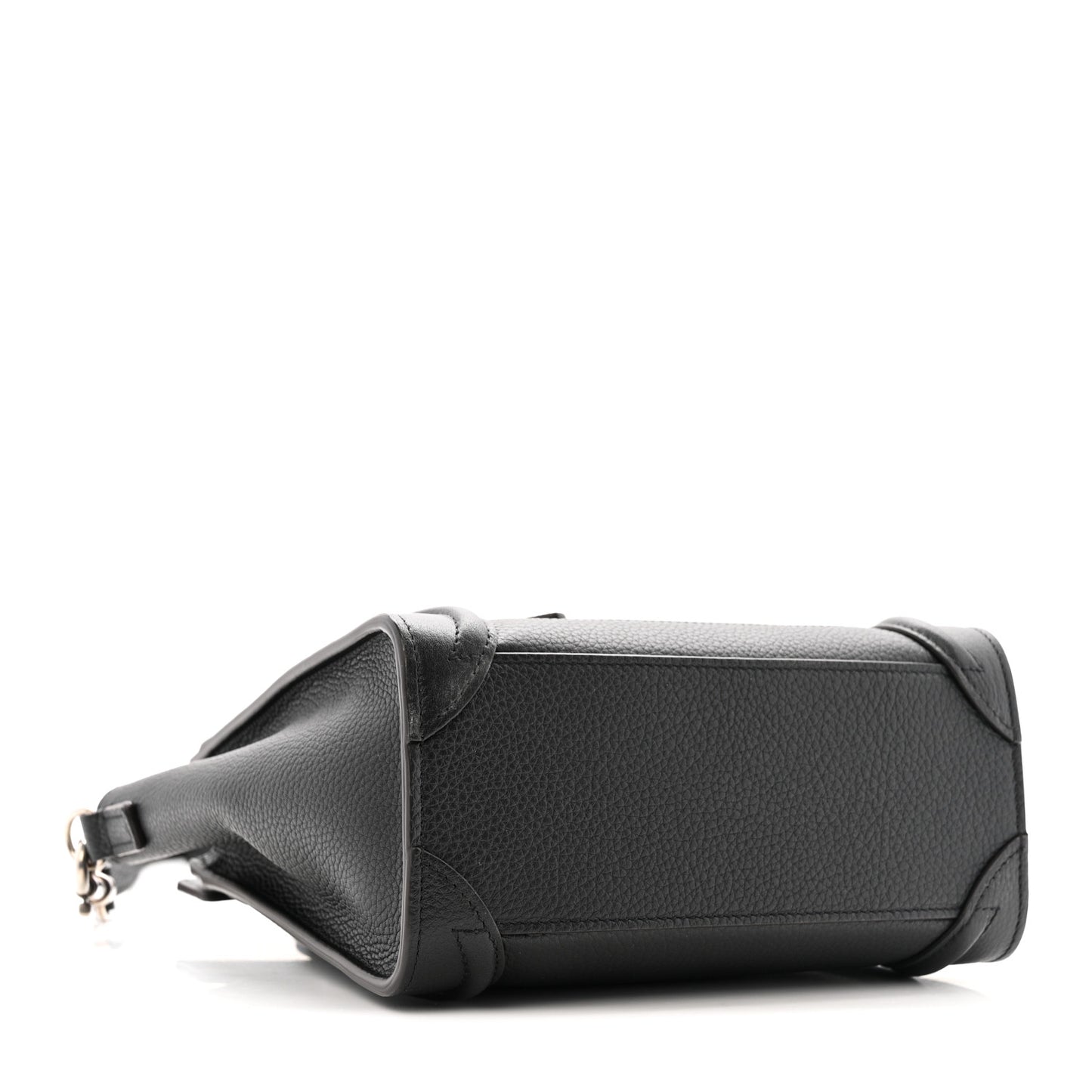 Drummed Calfskin Nano Luggage Black