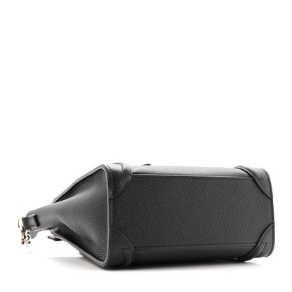 Celine Drummed Calfskin Nano Luggage Black 4 of 14