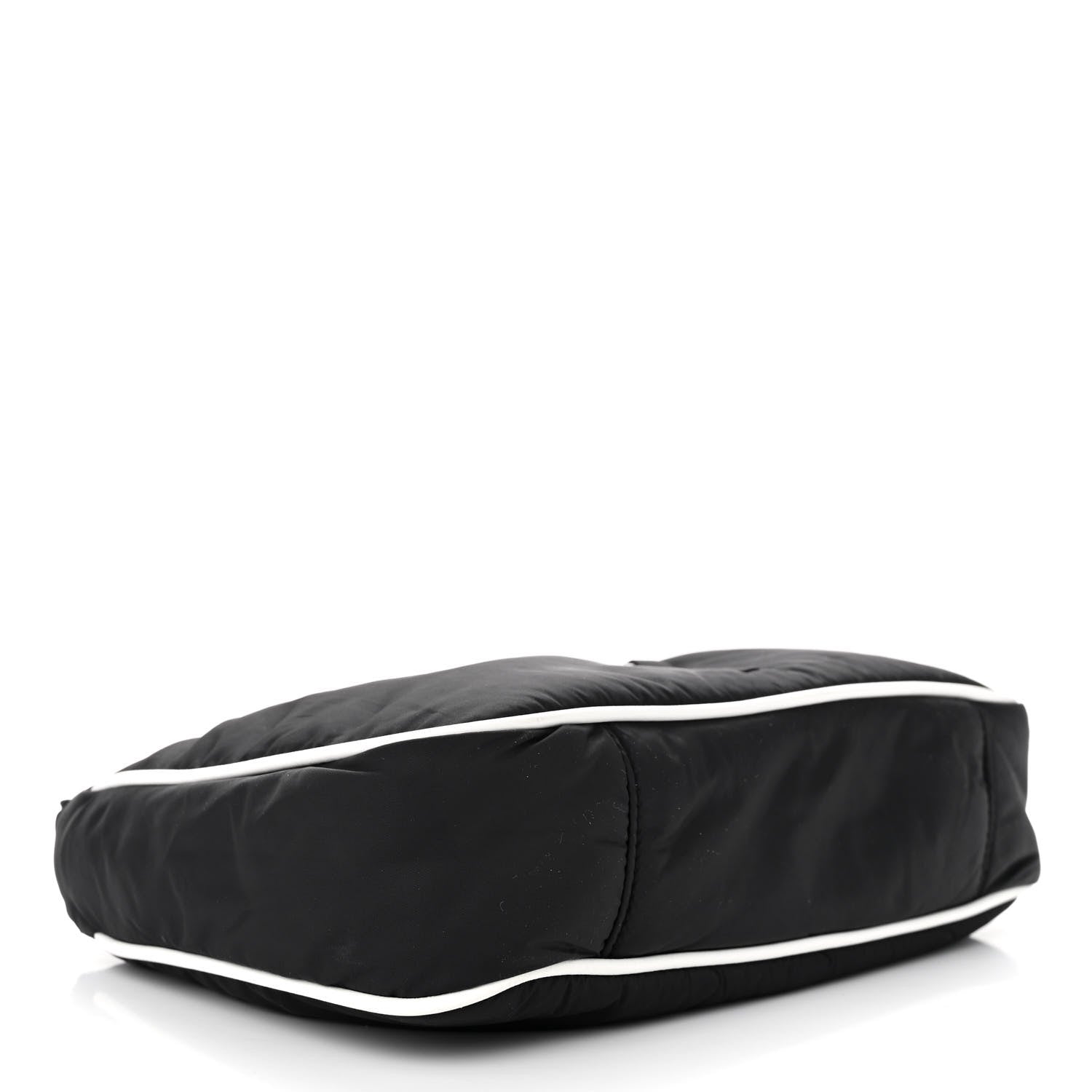 Saint Laurent Econyl Nylon Le 5 A 7 Hobo Black White 4 of 10