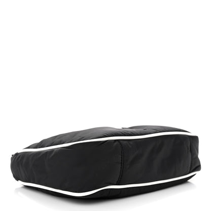 Saint Laurent Econyl Nylon Le 5 A 7 Hobo Black White 4 of 10