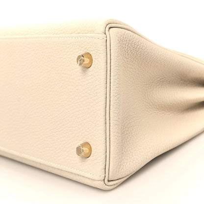 Hermes Togo Kelly Retourne 28 Craie 10 of 10