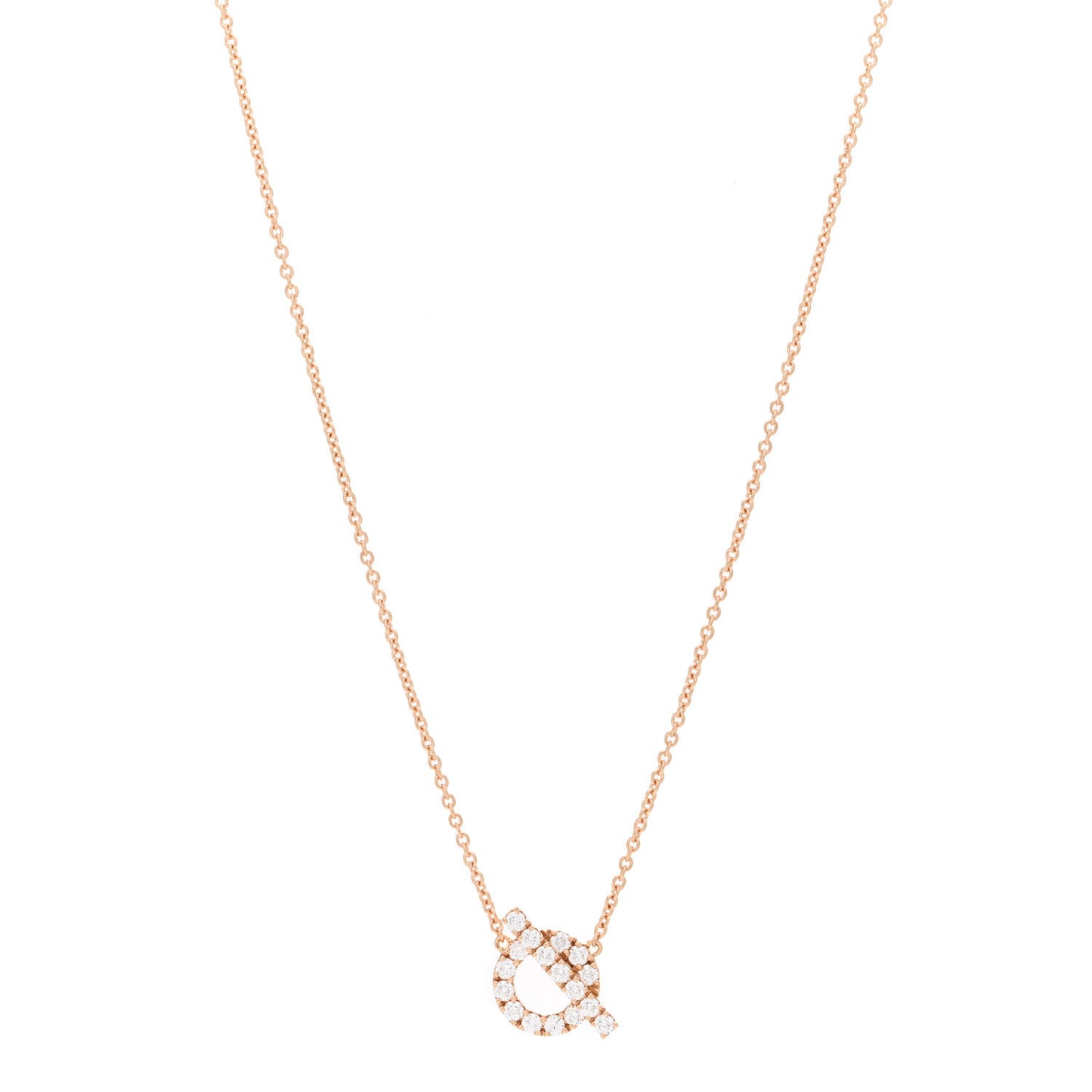 18K Rose Gold Diamond Finesse Pendant Necklace