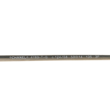 Chanel Metal Aviator CC Sunglasses 4189-T-Q Black 6 of 7