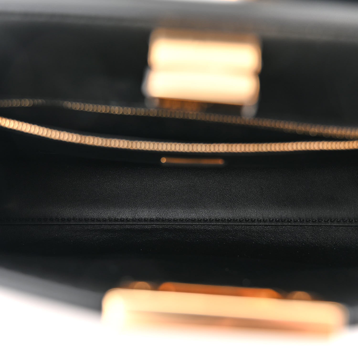 Fendi Vitello Tahiti Burro Medium Peekaboo Iconic Essentially Satchel Tortora Black 6 of 10