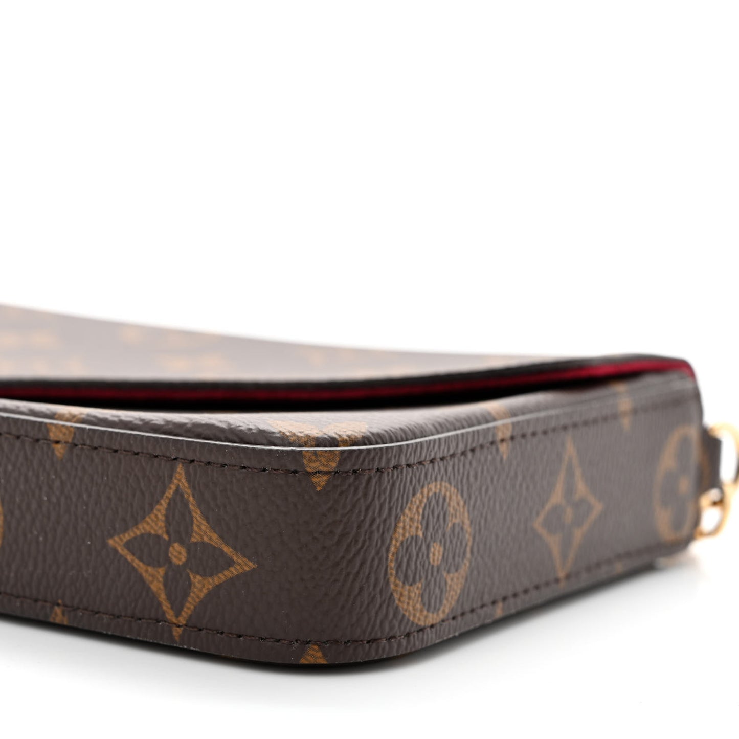 Monogram Pochette Felicie Chain Wallet Fuchsia