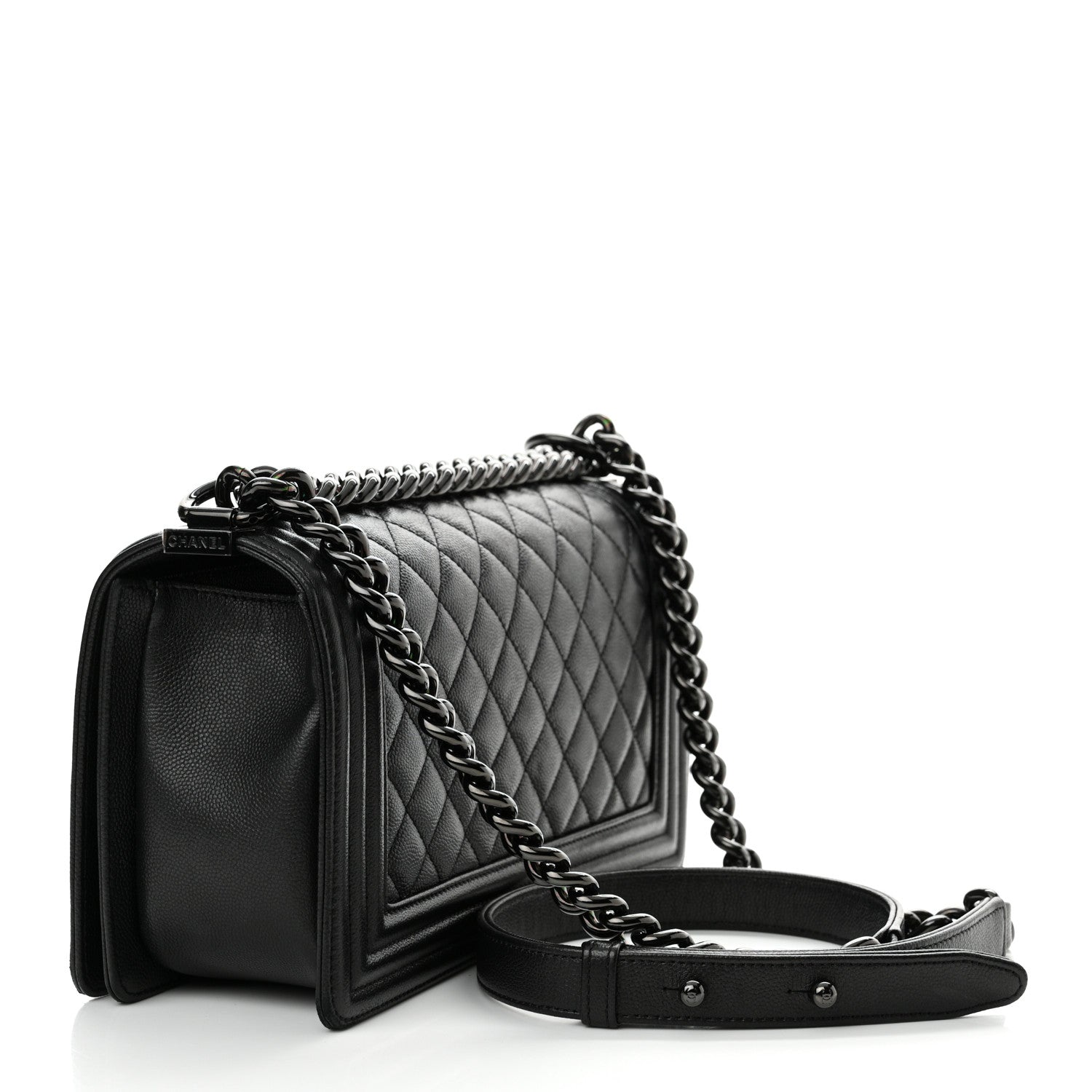 Chanel Caviar Quilted Medium Boy Flap So Black 3 of 11