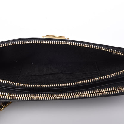 Chanel Lambskin Quilted Small Boy Clutch With Chain Black 6 of 11