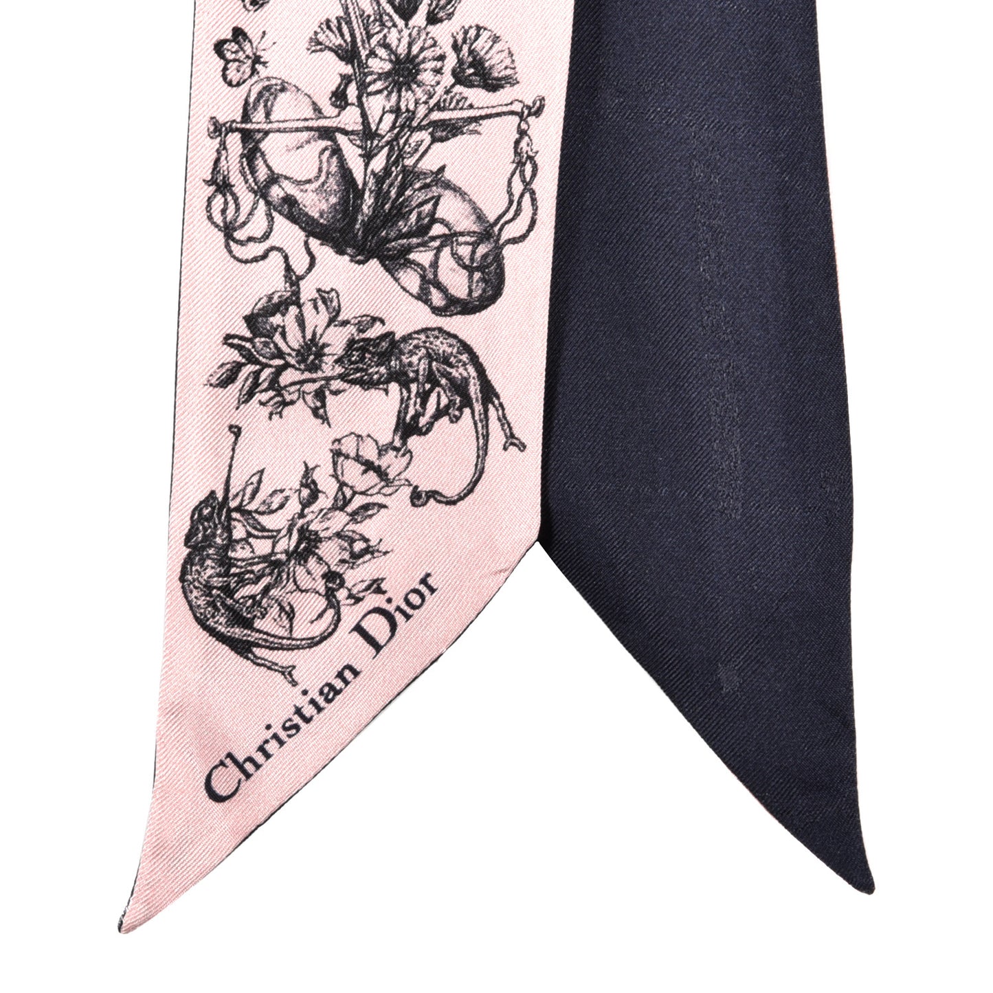Silk Toile De Jouy Mitzah Scarf Pink Blue