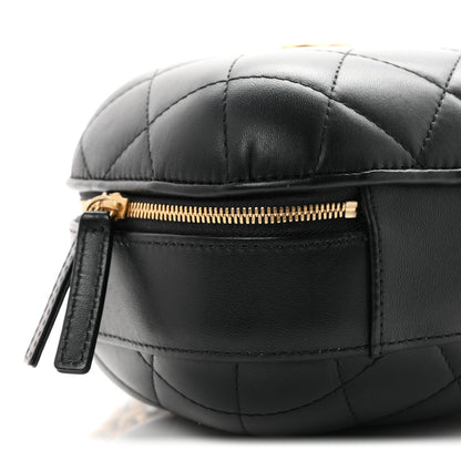 Chanel Lambskin Quilted CC Bubble Vanity Case With Chain Black 8 of 9