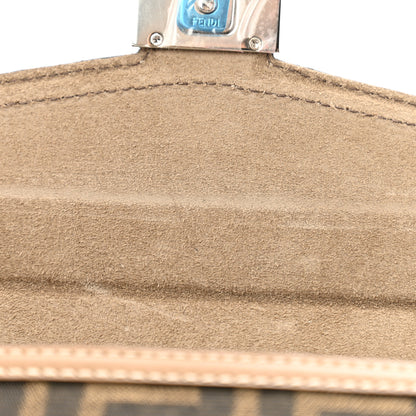 Fendi Recycled Fabric Jacquard Vitello King FF 1974 Baguette Soft Trunk Phone Pouch Tobacco Moro Sand 11 of 11