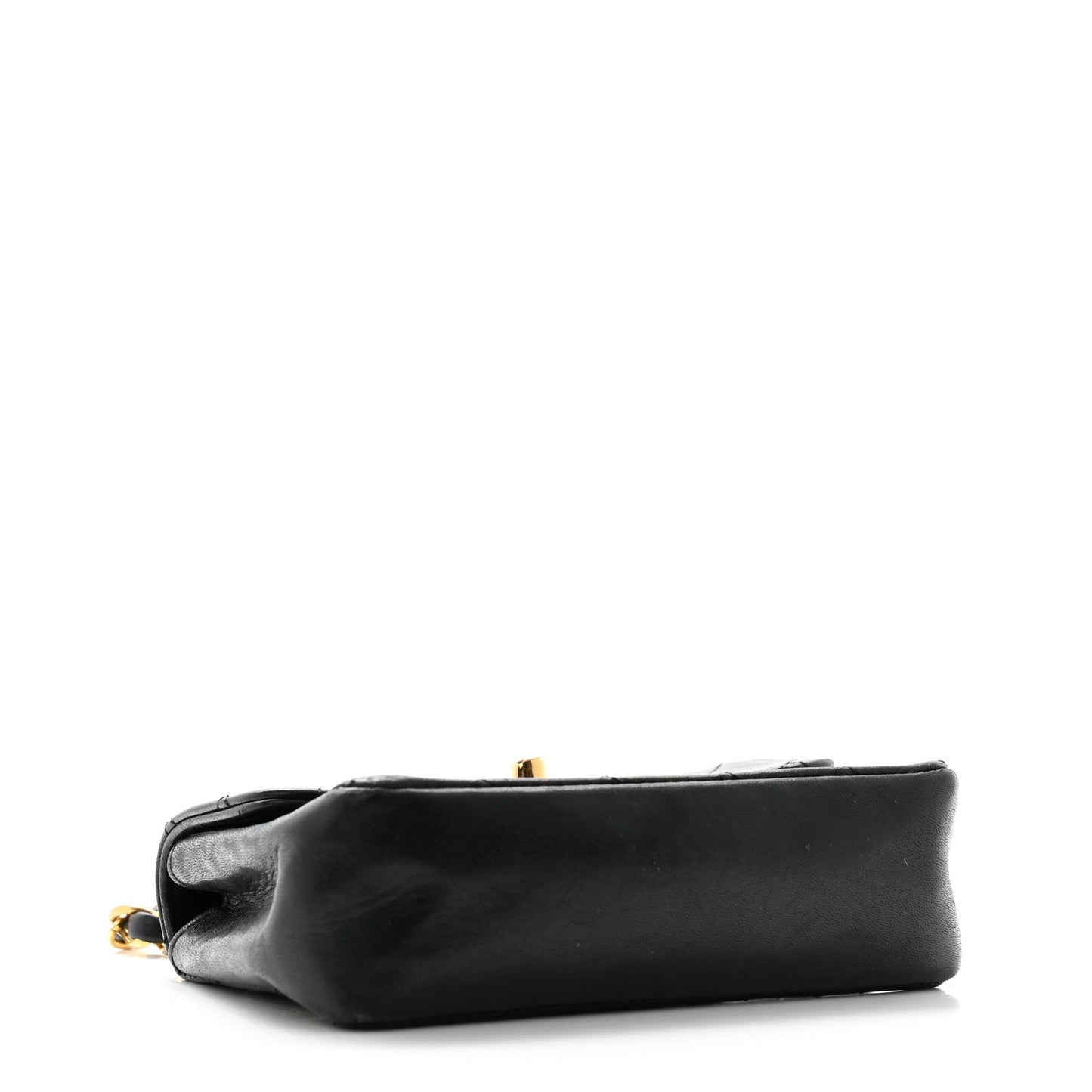 Lambskin Quilted Extra Mini Flap Black