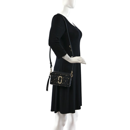 Marc Jacobs Calfskin Quilted Pearl The Softshot 17 Crossbody Black 3 of 8