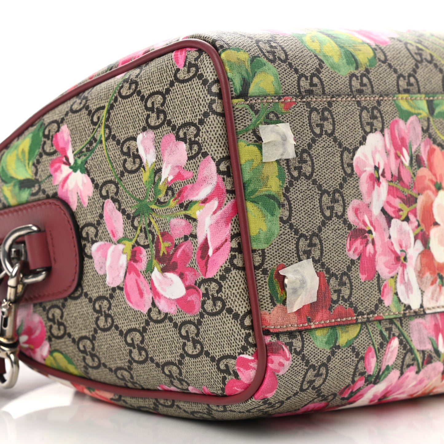 GG Supreme Monogram Blooms Small Boston Beige Multicolor Dry Rose