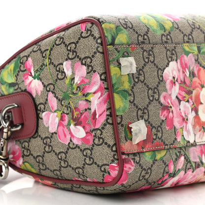 Gucci GG Supreme Monogram Blooms Small Boston Beige Multicolor Dry Rose 9 of 10