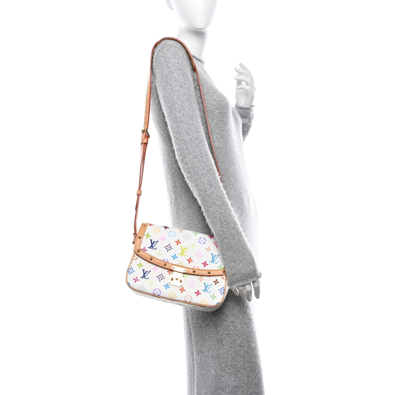 Louis Vuitton Monogram Multicolor Sologne White 2 of 10